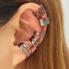 Ohrclip-Schmuckset für Damen, aushöhlen, schlicht, modisch, elegant, Paar passende personalisierte Ohrringe