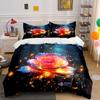 Glowing Rose Decor Set Soft Comfortable Duvet Cover Bedding Set Included 1*Duvet Cover & 2*Pillowcases, Gift