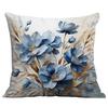 New Imitation 3d Blue Floral Pillowcase Small Fresh Home Cushion Pillowcase Decoration