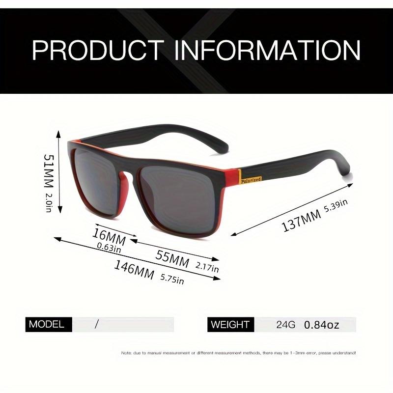 2PCS Fashion Square Polarized Sunglasses Men Vintage Plastic Male Sun Glasses Women Stylish Black Sport Shades UV400