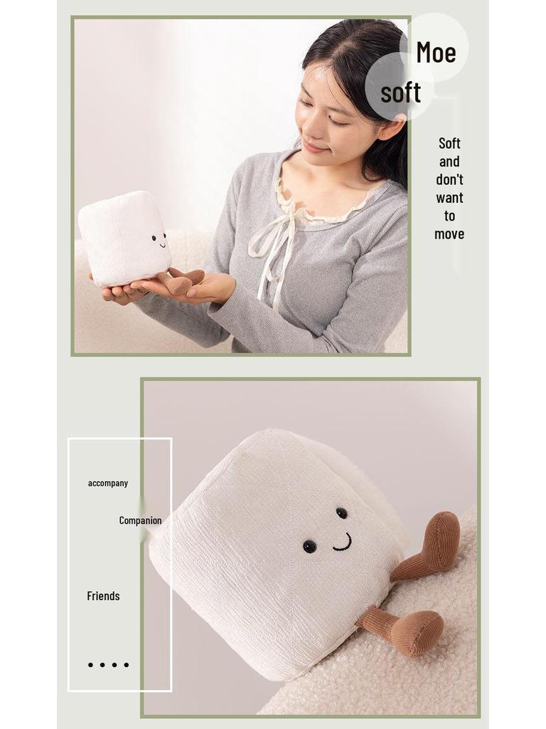Minimalistische JC-Style-Toilettenpapier-Plüschpuppe – Niedliches Deko-Spielzeug für Zuhause