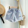 Letnie dziecięce krótkie spodenki jeansowe dla dziewczynek moda dziewczyna krótkie dżinsy księżniczki spodnie dziecięce spodenki dziewczęce odzież dla dziewczynek w kwiaty