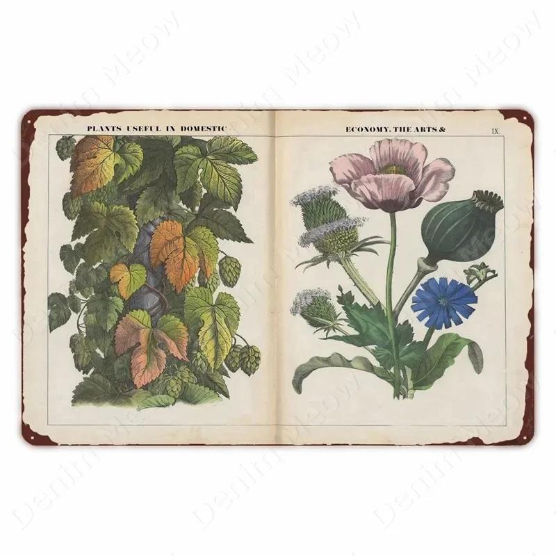 VegFruitVintageSign Vegetable Plants Retro Poster - Fruits/Cauliflower Vintage Metal Tin Sign, Garden/Kitchen Farm Wall Decor