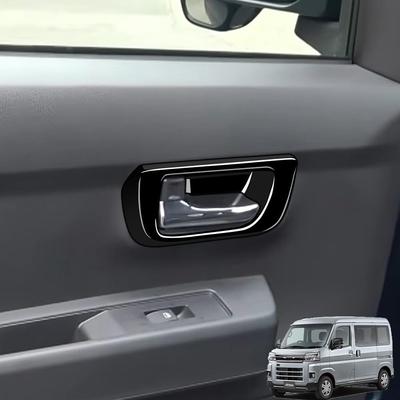 Daihatsu Atray S700V S710V Innerdörrhandtagsskydd, Innerhandtagspanel, Interiörpanel, Anpassade Interiördelar, Tillbehör, 2 delar, Pianolack Svart