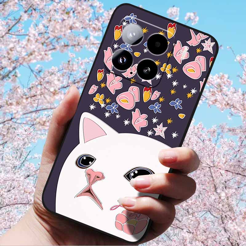 For Xiaomi 15 Pro 5G 6.73"Cases 3D Relief Soft Silicone Cover Retro Embossed for Xiaomi 15 5G Phone Mi 15pro 15 3D Soft TPU Case