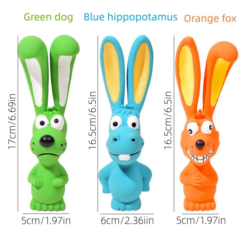 Pet Supplies Latex Pet Toys Collection Grinding Teeth Cleaning Bite Interactive Dog Toys Naughty rabbit dog latex chew to