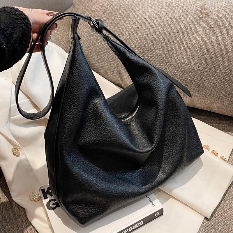 New Women's Bag PU Large-capacity Tote Bag Women's Commuter Messenger Versatile Shoulder Bag Niche Bag Casual