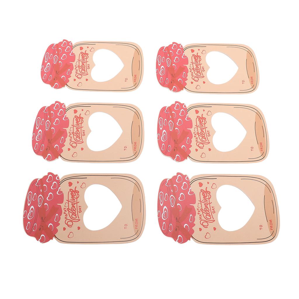 30 Stück Valentinstagskarten für Kinder Einmachglas-Geschenke Austausch Valentinskarte DIY Grußkarten mit Plastik