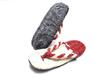 Cloth Zori Sandals with and Japanese Brick Pattern and and Japanese Brick Pattern Combination Straps Medium Size [Warajigumi] Elastic-lined Off-White