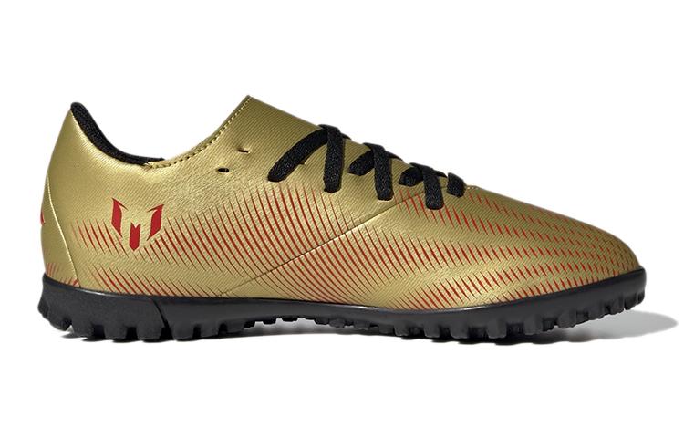 Adidas Messi .4 Tf K Slip Resistant Abrasion Resistant Low top Kids' Soccer Shoes Luxury Gold Kids' FY0812