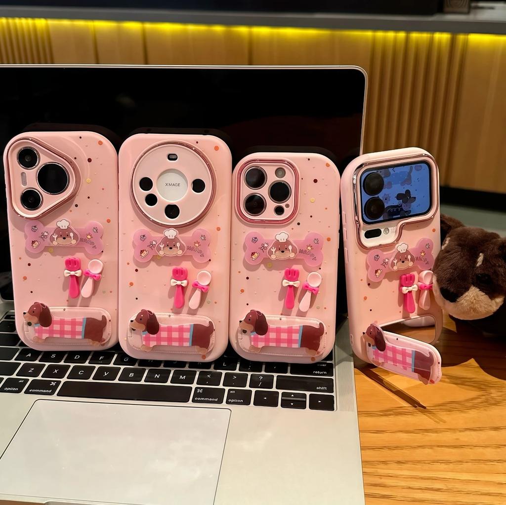 Tintenklecks-Welpen-Halterung ist geeignet für Apple 17PROMAX Handyhülle 15/16 Huawei Honor Handyhülle All-Inclusive-Hülle.