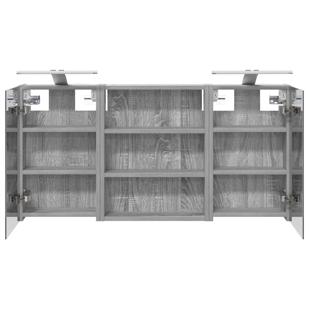 Bathroom Cabinet Set 3 Pcs 100 X 10.5 X 50 Cm Particleboard