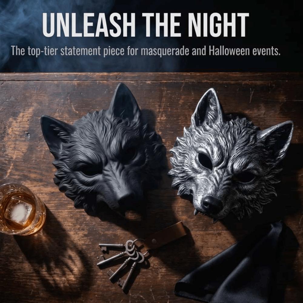 Lustige Cosplay Halloween Wolfsmaske 3D Fellstruktur Werwolfmaske Party Kostümmaske Verkleidungs Requisite