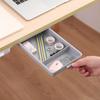 HEYEJET Hidden Drawer Organizer No-Punch Under Desk Stationery Box Paste Small Drawer Tray Under Drawer Storage bak to school
