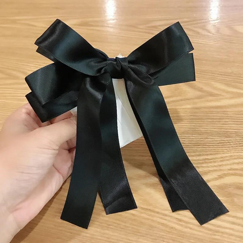 Fashion Korean BowKnot Hair Ties Scrunchies Women Girls Elastic Hair Bands Band Long Ribbon Bow Ponytail Accessories
