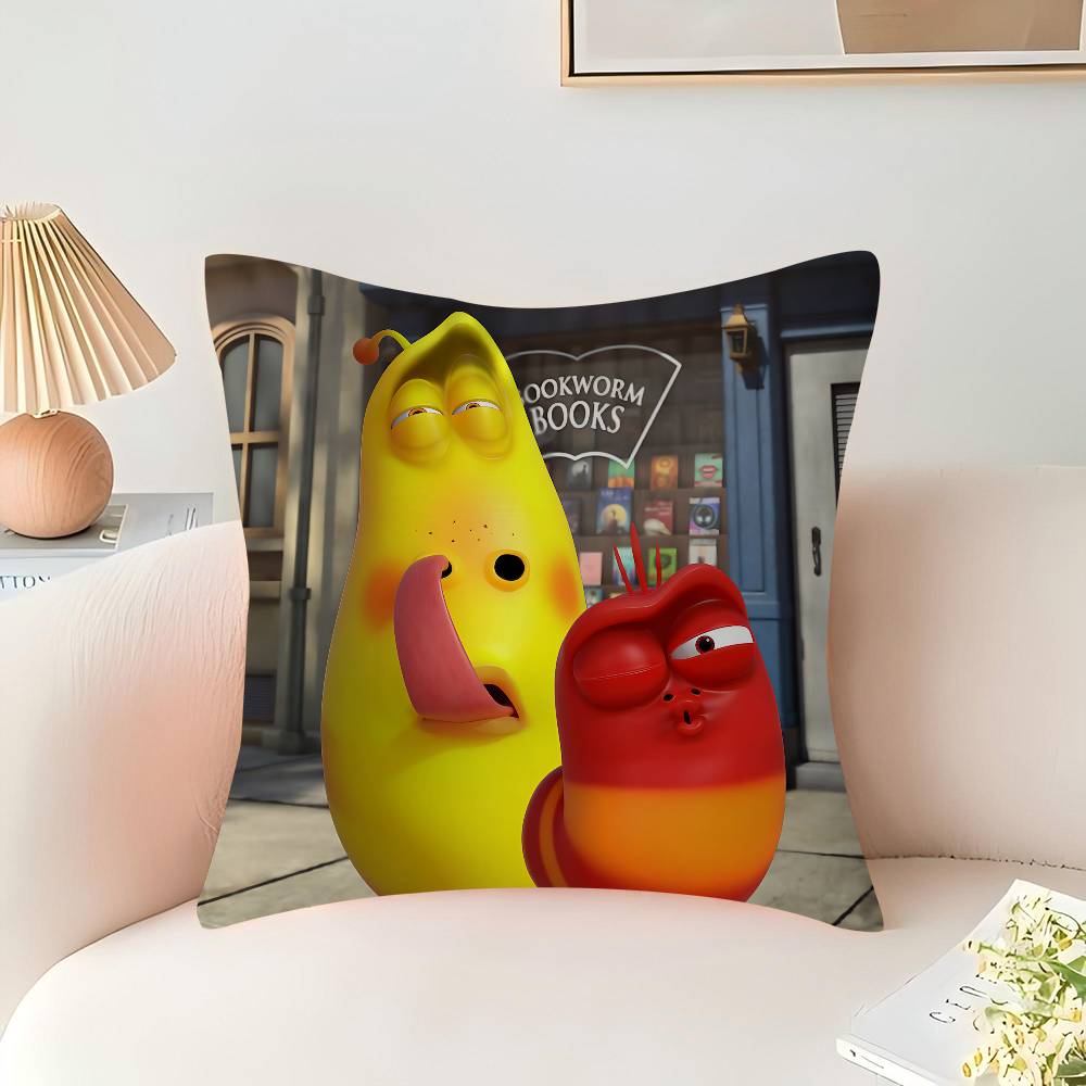 Anime L-Larva Pillow Cushion Cover Pillowcase Living Room Sofa Home Decor Customized