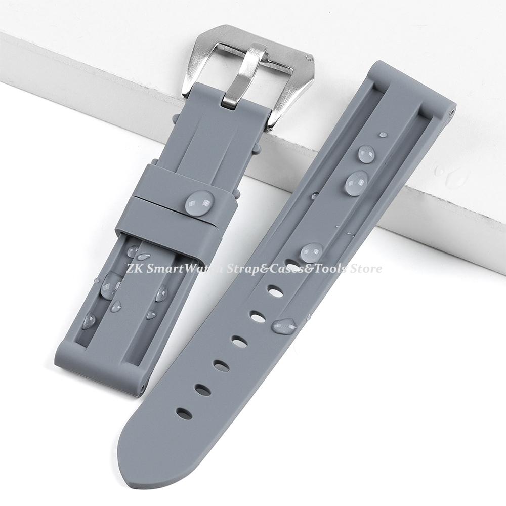 Silicone Watch Band Rubber Bracelet 20mm 22mm 24mm 26mm for Panerai Strap Men Women Sport Replacement Watch Band for Omega Belt