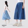 Disney Girls' Tencel Denim Wide-Leg Capri Culottes