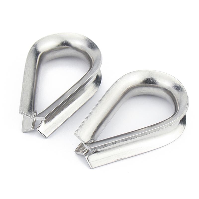 M2 M3 M4 M5-M6-M8-M10 304 Stainless Steel Cable Wire Rope Protective Sleeve  Chicke Riggingn Heart Ring Fixing Workpiece