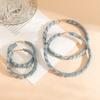 Retro Exaggerated Denim Print Earrings Stud Earrings For Women, Simple Winding Ring Earrings.