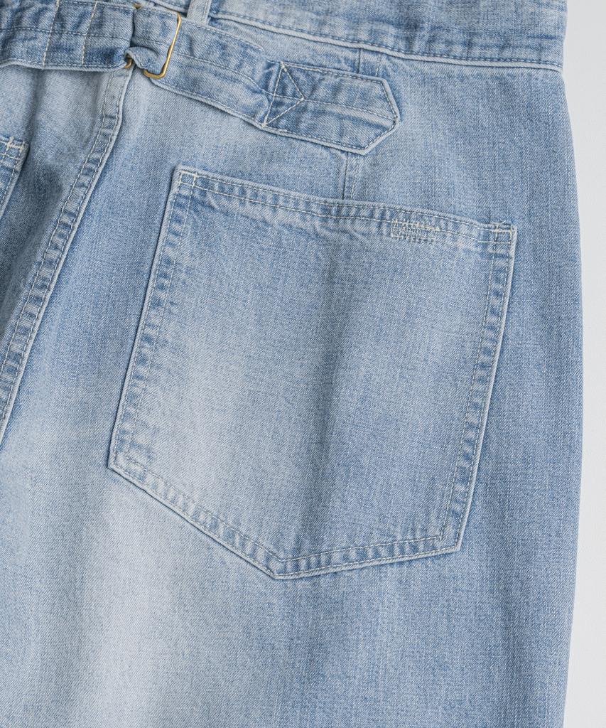 Bihebieo Distressed M35 Trousers Indigo Bleached