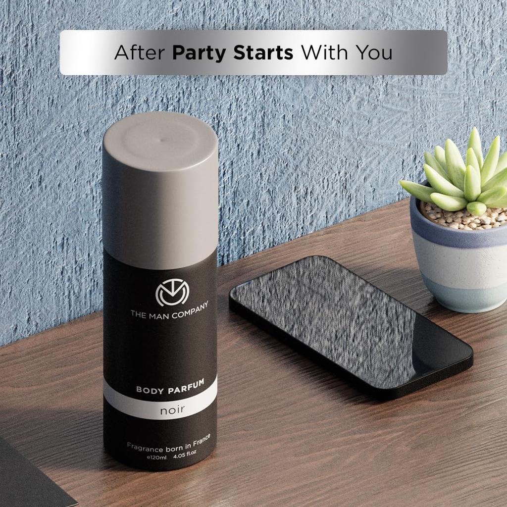 The Man Company Body Perfume For Men - Noir | No Gas Deodorant | Body Spray For Men | Long Lasting Fragrance -120ml