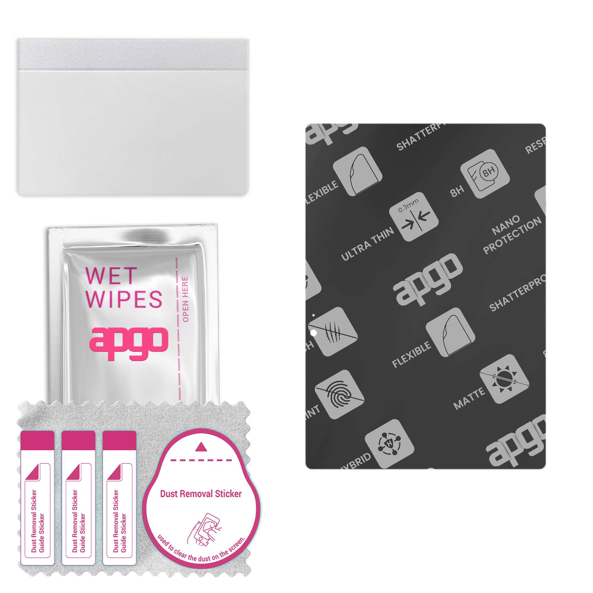 

apgo MATTE Hybrid protective glass compatible with Teclast T20, flexible nano glass, great replacement for tempered glass, scratch-resistant, full glu