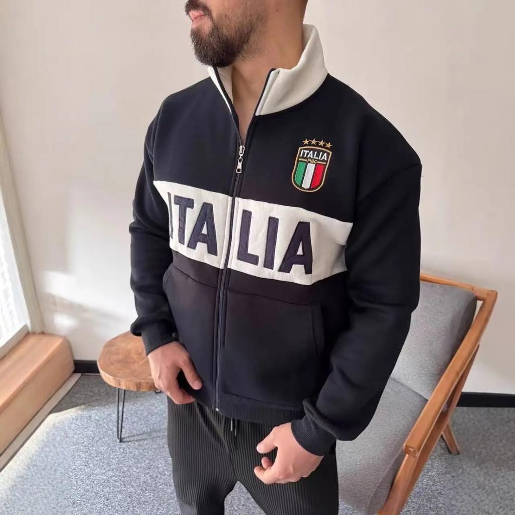 BeatStreet Stehkragen Sportlicher Stil Color Blocking Design Buchstabenjacken für Damen und Herren Modische Verkleidung Reißverschluss Sweatshirts