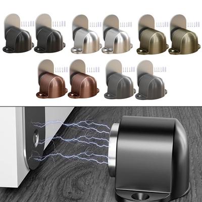 2PCS Magnetic Door Stopper Wall Protector Bumper Collision Prevention Floor Holder Hardware Invisible Magnetic Suction Stopper