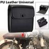 1 X Black PU Leather Portable Motorcycle Front Handlebar Tool Luggage Saddle Bag