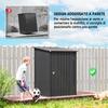 Capanno per attrezzi da giardino in acciaio zincato con porta, 100x104x160 cm, Grigio scuro