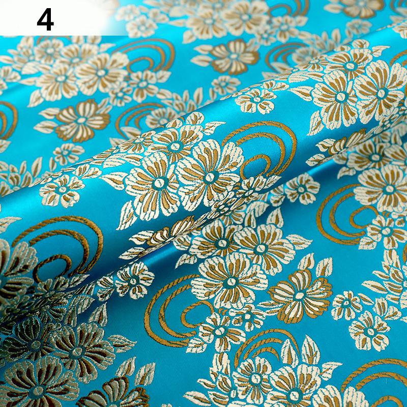 100*75 cm High-density Nylon Floral Brocade Fabric Satin Silk  Jacquard Fabric For Diy Sewing Cheongsam Hanfu Kids Garment