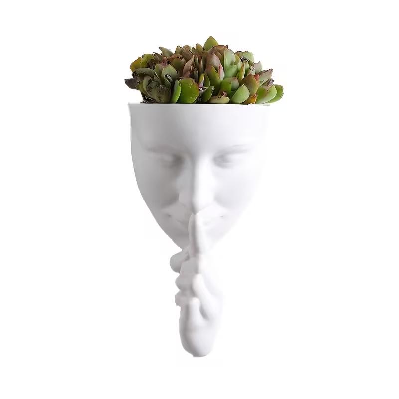 Durable Plastic Flower Face Pot with Screws - Fun Home Decor