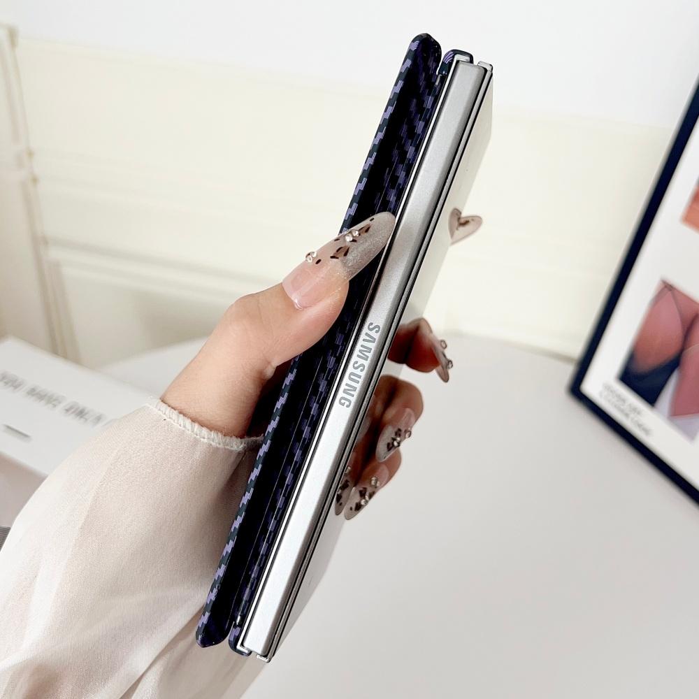 Luxury For Magsafe Magnetic Carbon Fiber Hinge Case For Samsung Galaxy Z Fold 7 6 5 Ultra Thin PC Protection Cover For ZFold7