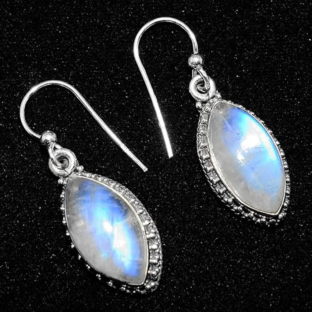 Moonstone Gemstone Earring, Handmade Designer Earring, Gift For Her, Dangle Earring, Women Earring, 925 Sterling Silver