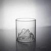 Japanese Style Mountain View Glass High Borosilicate Glass Heat Resistant Cup for Whiskey Coffee Tea Home Office Drinkware