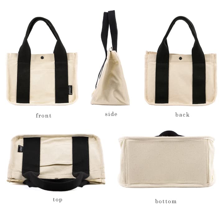 Lizdays Tote Solid Multiple Pockets Leopard Women's Bag, Color, Small, Divided, Freestanding, (Black/Brown Print)