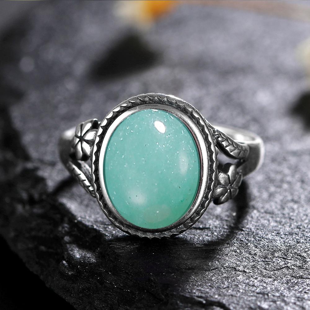 Anillo de Plata S925 Femme Joyería Piedra Lunar Natural Ojo de Tigre Anillos Personalizados para Mujeres Joyas de Boda Regalo