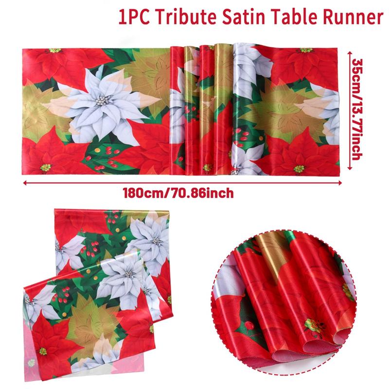 

Рождественские дорожки на стол Веселого Рождества Украшение для дома 2024 Декор для рождественской вечеринки Украшения Навидад Натал Новогодние подарки 2025