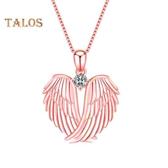 

Ожерелье с крыльями ангела, горный хрусталь, крылья хранителя, ожерелье с подвеской, циркон, камень рождения, ювелирное украшение, подарок для нее C