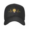 Boné de beisebol ajustável para eletricista, lâmpada de batimento cardíaco, chapéu de pai elétrico, primavera, snapback