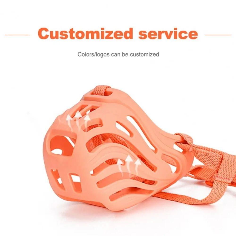 Adjustable Dog Muzzle with Strap Safety Mouth Mask Pet Muzzle  Anti Bite Stop Barking