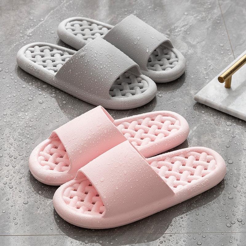 

Slippers women s summer home couple indoor bathroom household water leakage non-slip bath quick-drying cool slippers men 44-45 сірий колір