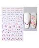 Autocollants 3D pour Nail Art, lignes ondulées abstraites colorées, décalcomanies à fleurs et feuilles florales, décoration d'ongles