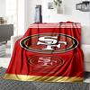 49ers Logo Print Flanelldecke Hohe Qualität Warm Bequem Decke für Alle Jahreszeiten Perfekt für Geschenke Heimdekoration