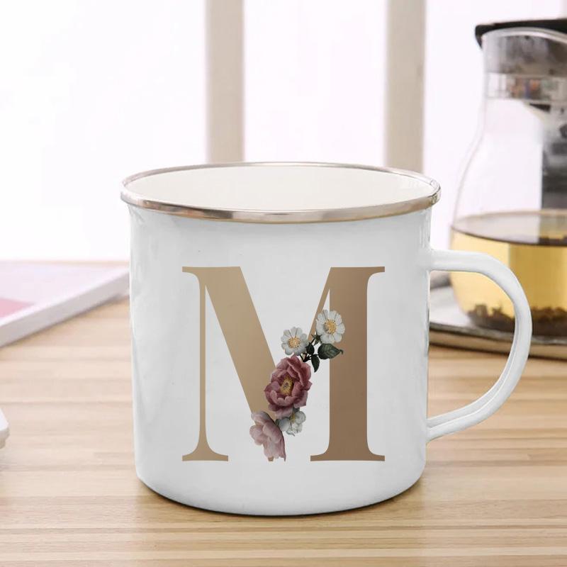 26 A To Z Initials Glod Letter Mugs Print Enamel Mug Coffee Cup Drinkware Personalized Gift Unusual Tea Cup Cupshe Custom Cups