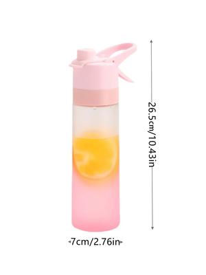 1pc 650ML Gradient Sports Water Bottle, Outdoor Sports Fitness Water Cup, Large Capacity Spray Bottle, Travel Beverage Bottle