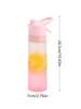 1pc 650ML Gradient Sports Water Bottle, Outdoor Sports Fitness Water Cup, Large Capacity Spray Bottle, Travel Beverage Bottle