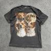 Jack Russell Terrier Full Moon T-Shirt, Three Dogs Art, Cotton Crew Neck Tee