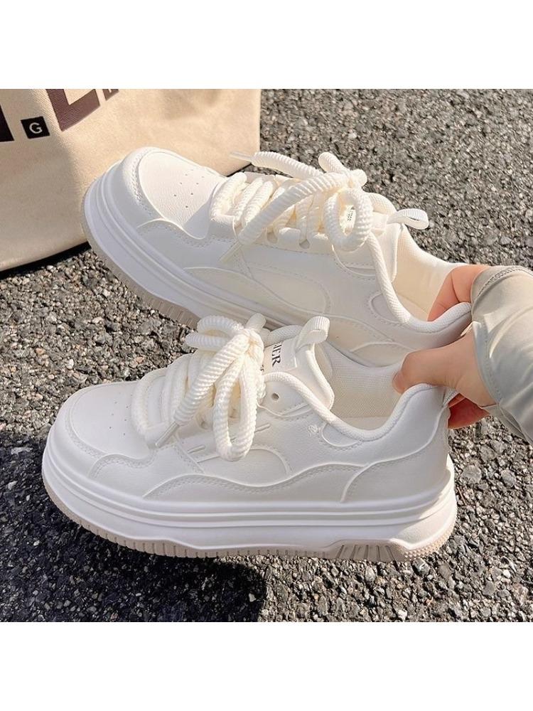 Autumn New Korean Version Fashion Trend Versatile Casual Comfortable Sports Breathable Thick-soled Niche Women's Shoes